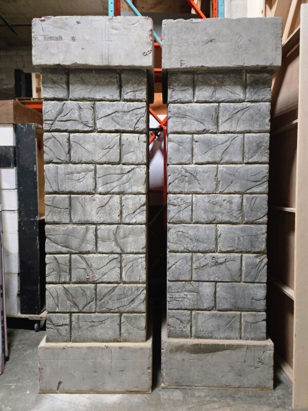 Faux brick pillar